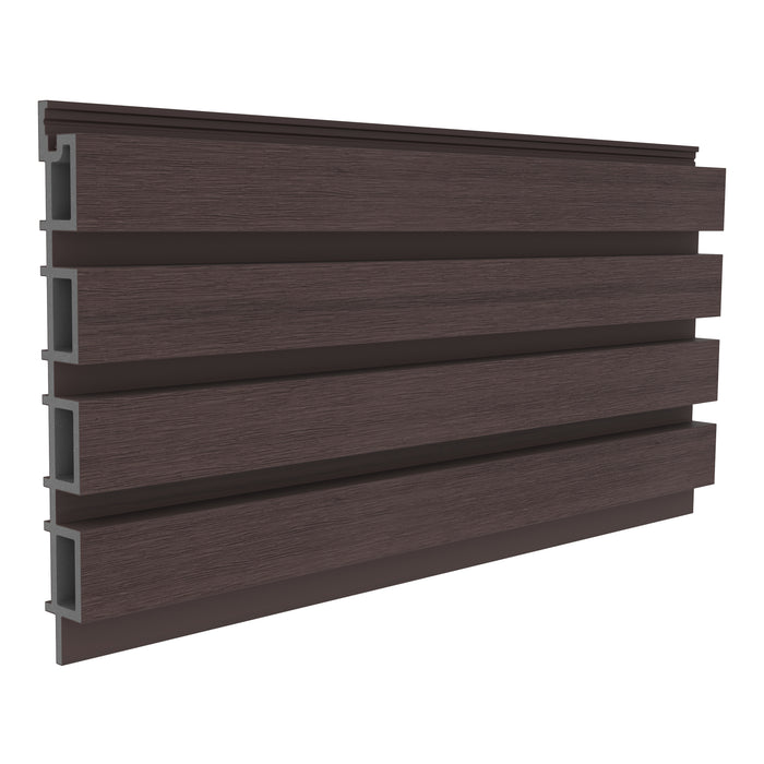 NeoTimber Slatted Composite Cladding Board – Chocolate – Angled Close up