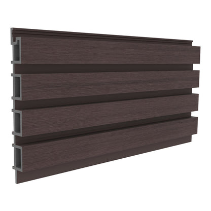 NeoTimber Slatted Composite Cladding Board – Chocolate – Angled Close up