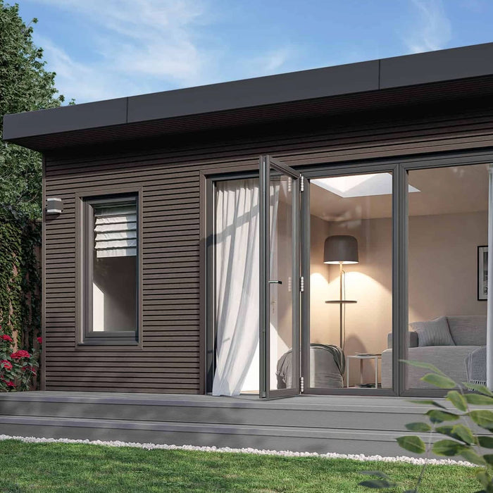 NeoTimber Slatted Composite Cladding Board – Chocolate – Lifestyle Cladding View