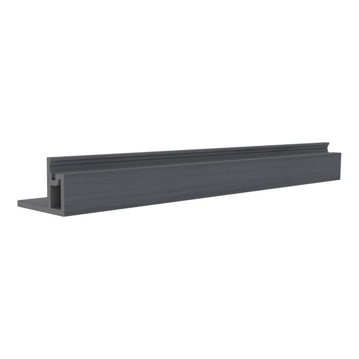 NeoTimber Slatted Composite Cladding End Trim – Grey – Angled Close Up
