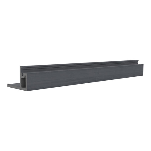 NeoTimber Slatted Composite Cladding End Trim – Grey – Angled Close Up