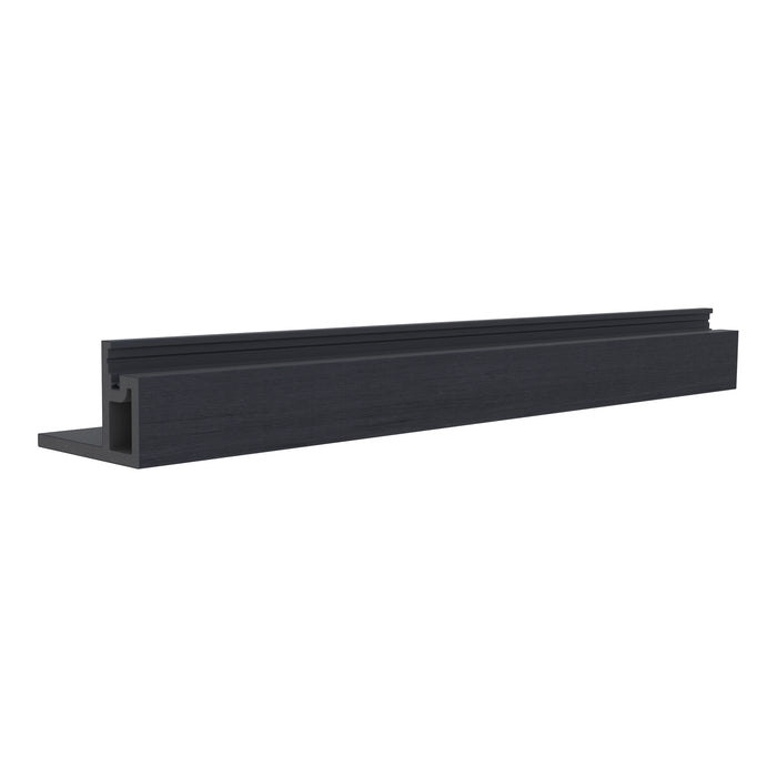 NeoTimber Slatted Composite Cladding End Trim – Charcoal – Angled Close Up