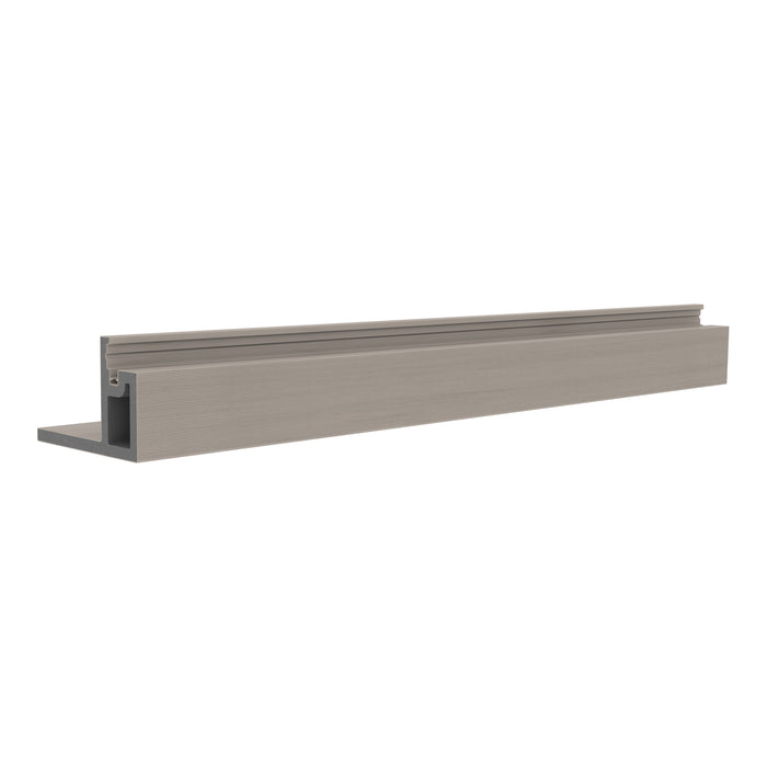 NeoTimber Slatted Composite Cladding End Trim – Ash White – Angled Close Up