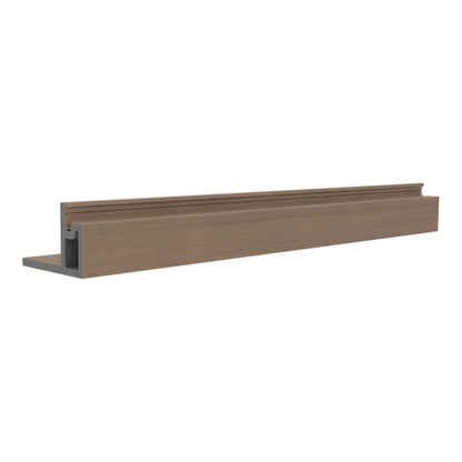 NeoTimber Slatted Composite Cladding End Trim – Oak – Angled Close Up