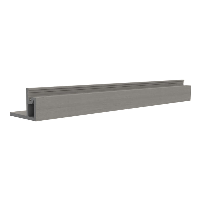 NeoTimber Slatted Composite Cladding End Trim – Silver Birch – Angled Close Up