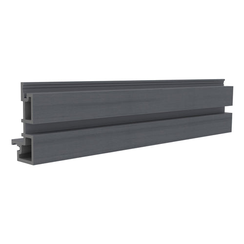 NeoTimber Slatted Composite Cladding External Corner Trim – Grey – Angled Close Up