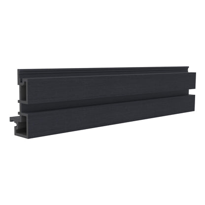 NeoTimber Slatted Composite Cladding External Corner Trim – Charcoal – Angled Close Up