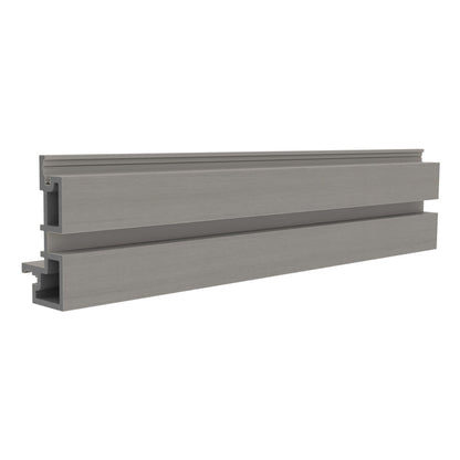 NeoTimber Slatted Composite Cladding External Corner Trim – Silver Birch – Angled Close Up