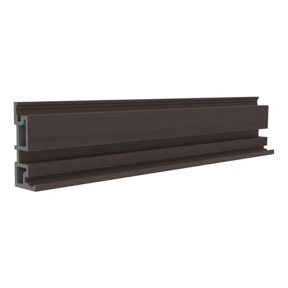 NeoTimber Slatted Composite Cladding Internal Corner Trim – Chocolate – Angled Close Up
