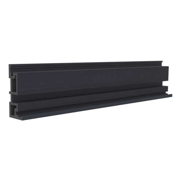 NeoTimber Slatted Composite Cladding Internal Corner Trim – Charcoal – Angled Close Up