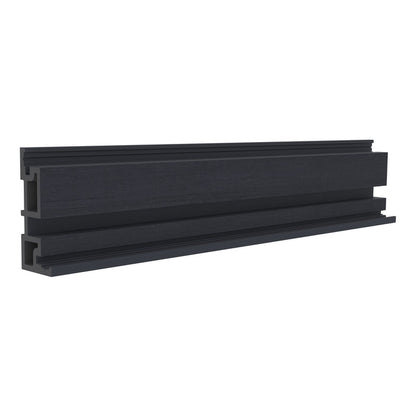 NeoTimber Slatted Composite Cladding Internal Corner Trim – Charcoal – Angled Close Up