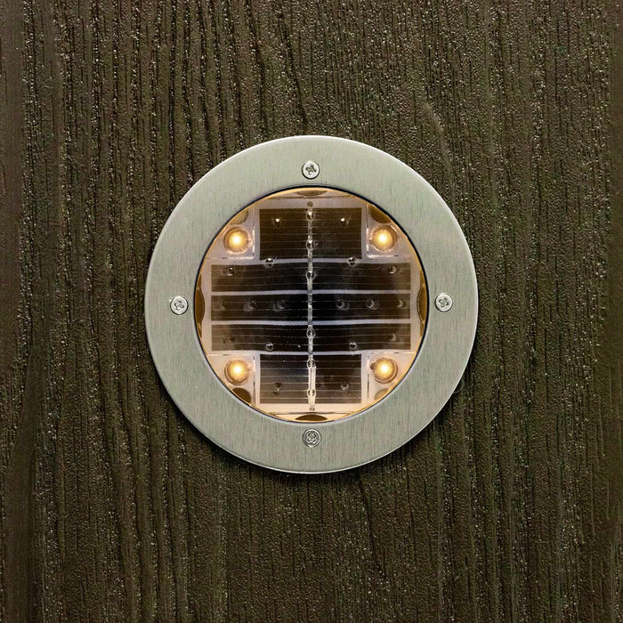 Solar-Powered 4-LED Decking Light