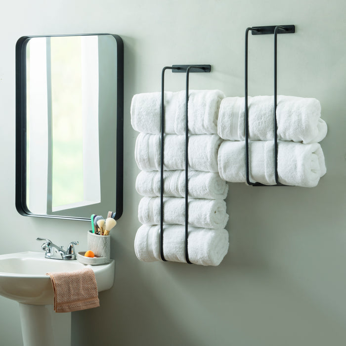 Terry Black Metal Towel (Set of 2)