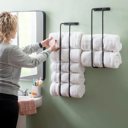 Terry Black Metal Towel (Set of 2)