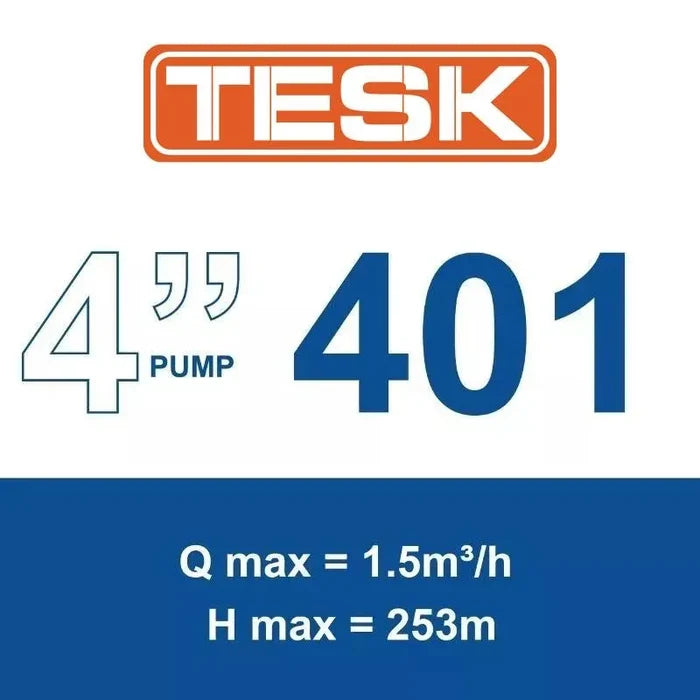 TESK 4SK 401-13 submersible borehole pump — official 401 range image