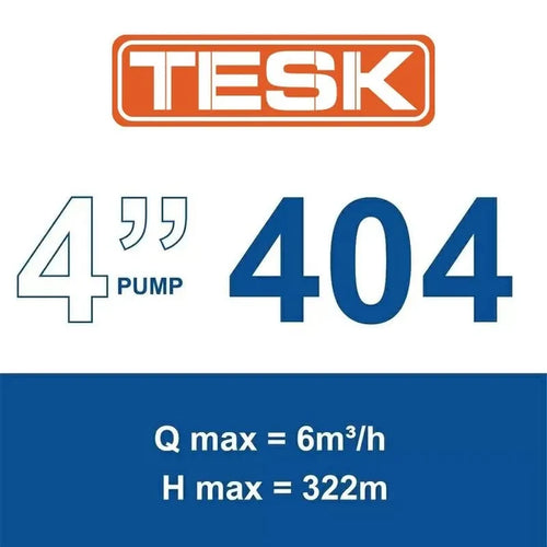 TESK 4SK 404-09 submersible borehole pump — official 404 range image