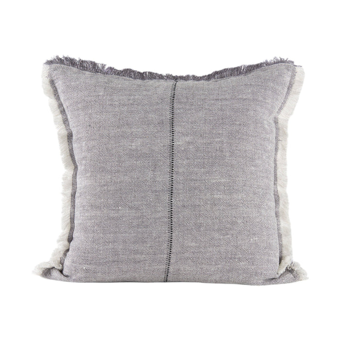 Cream-colored Mercana Thais pillow cover with sculptural soft design, showcasing textured fabric and elegant craftsmanship.