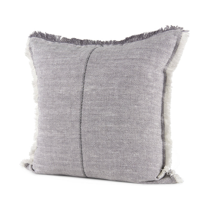 Mercana Thais Pillow Cover with sculptural soft texture and cream tone, showcasing elegant fabric details.