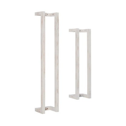 Troy White Wood Towel Rack (Set of 2)