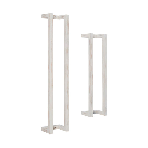 Troy White Wood Towel Rack (Set of 2)