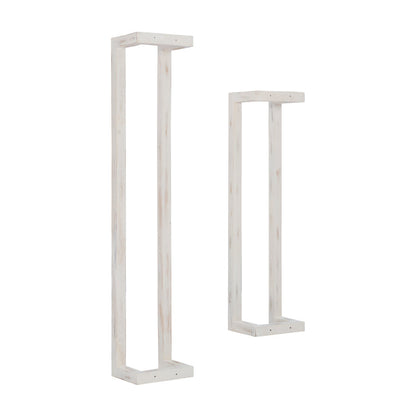 Troy White Wood Towel Rack (Set of 2)