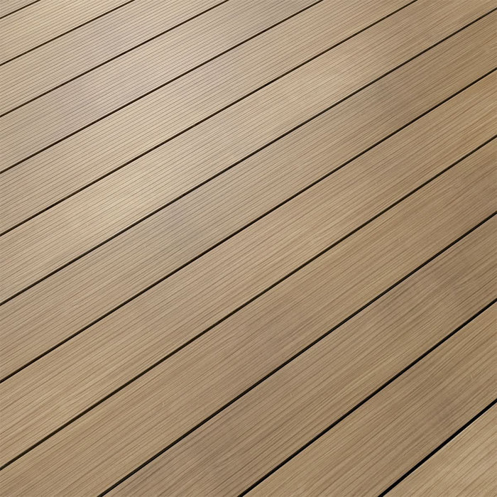 Woodgrain-Effect Aluminium Decking - Oak