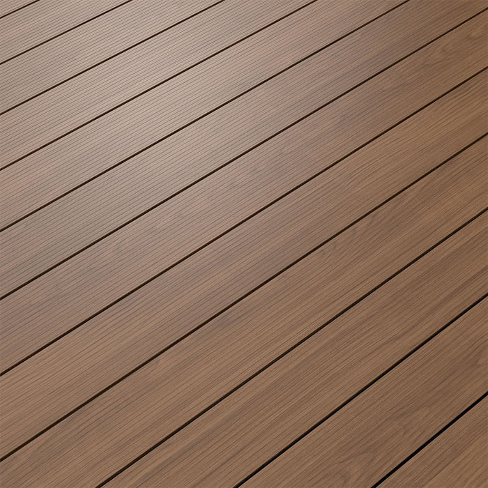 Woodgrain-Effect Aluminium Decking - Teak