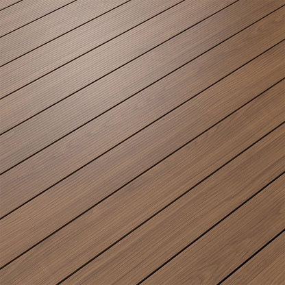 Woodgrain-Effect Aluminium Decking - Teak